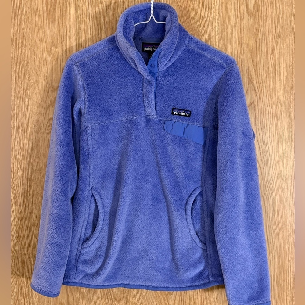 Patagonia Blue Synchilla Fleece Re-Tool 1/4 Snap Pullover Jacket